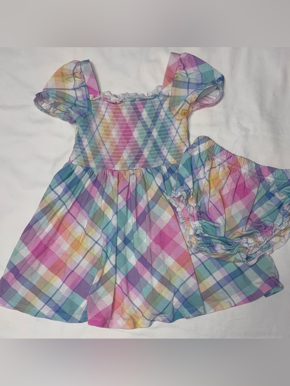 Play by Little Sleepies bamboo dress and matching bloomers sz 12-18 mo EUC